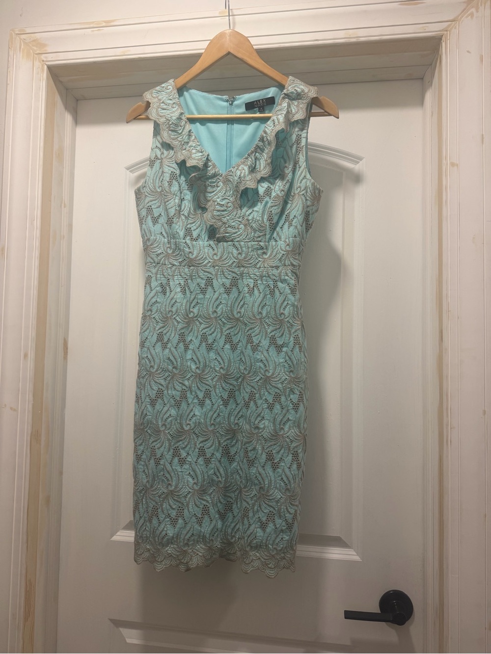 Alex Marie Mint Lace Sheath Dress